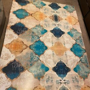 Retro European rug 6x5 ft non slip